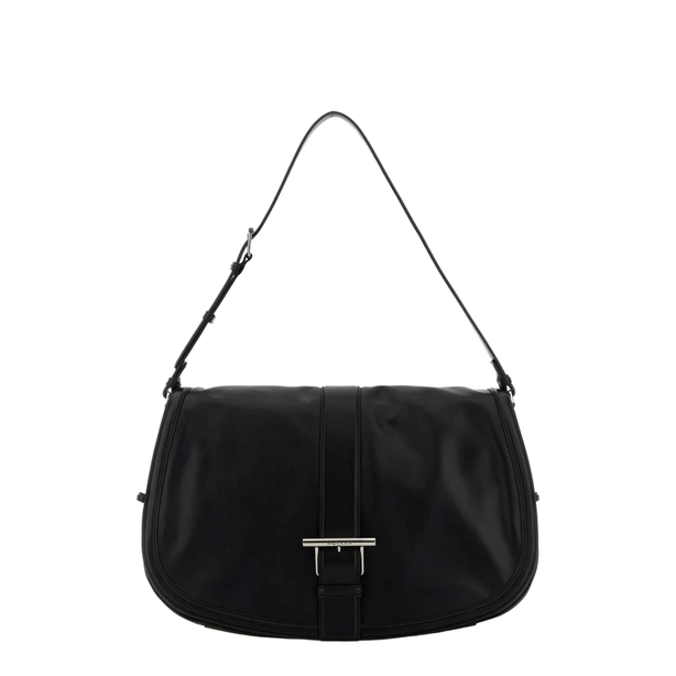 Maxi Calf Leather Satchel - Black