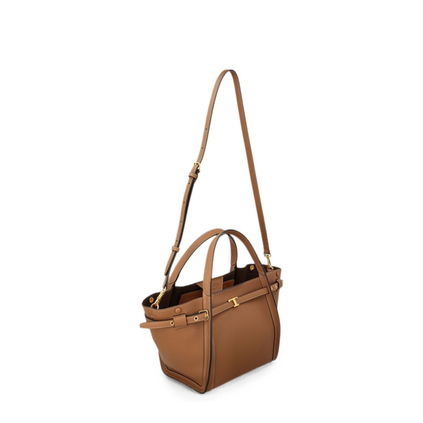 T Timeless Calf Leather Shoulder Bag - Brown