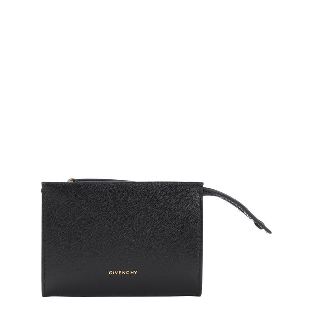 Zipped Calf Leather Credit Card Case