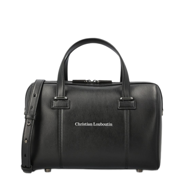 Small Calf Leather Duffle Bag - Black