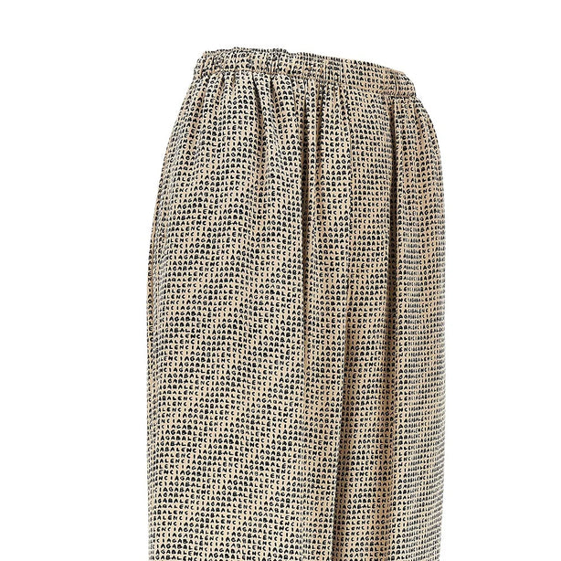BALENCIAGA Silk pants with Monogram print
