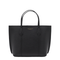 Perry Small Grained Leather Tote - Black