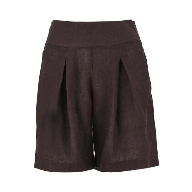 EMPORIO ARMANI Viscose and linen shorts
