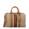 Ophidia Medium GG Canvas Boston Bag - Beige/Brown