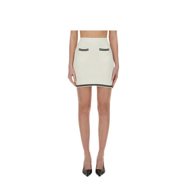 Jacquard Skirt With Bow