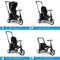 smarTrike STR3 5-in-1 Stroller Trike (Black with Cream Piping)