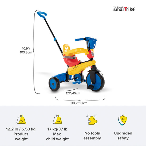 smarTrike Breeze S 3-in-1 Toddler Tricycle (Multi)