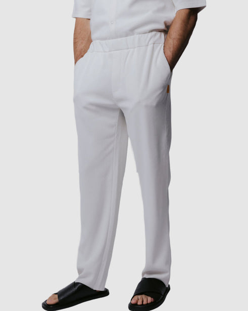 Abade Pleated Pants White
