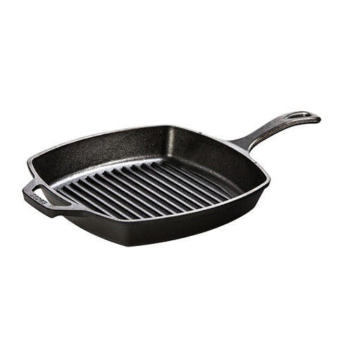 Lodge Square Cast Iron Grill Pan With Handle