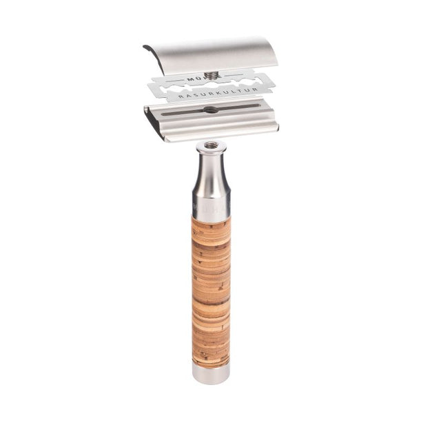 MUHLE Rocca, Stainless Steel Birch Bark, Safety Razor