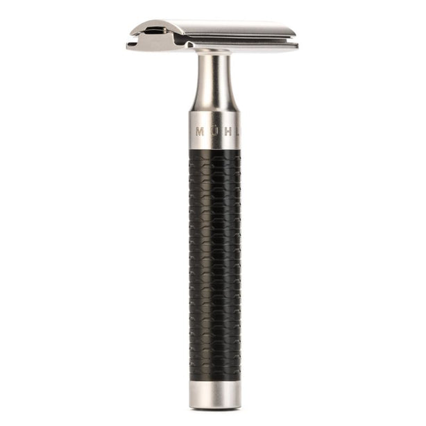 MUHLE Rocca, Stainless Steel Black, Safety Razor
