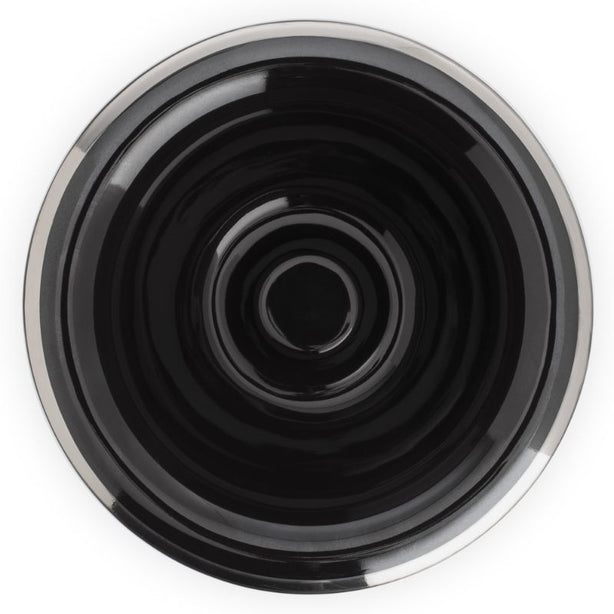 MUHLE Black Porcelain Shaving Bowl with platinum rim