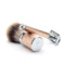 MUHLE Traditional, Chrome-Rose Gold plated Metal, Shaving Set - Safety Razor, Silvertip Badger Brush