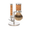 MUHLE Rocca, Birch Bark & Stainless Steel, Shaving Set - Safety Razor, Silvertip Badger Brush