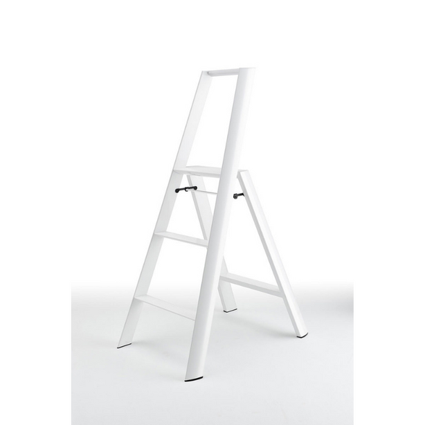 Ml23Wh Lucano Alum 3-Step Stool (White)