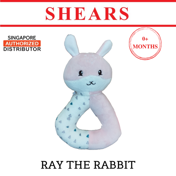 Shears Baby Toy Toddler Ring Rattle Savanna Series Ray the Rabbit