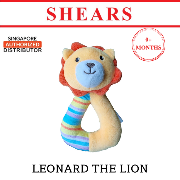 Shears Baby Toy Toddler Ring Rattle Savanna Series Leonard the Lion