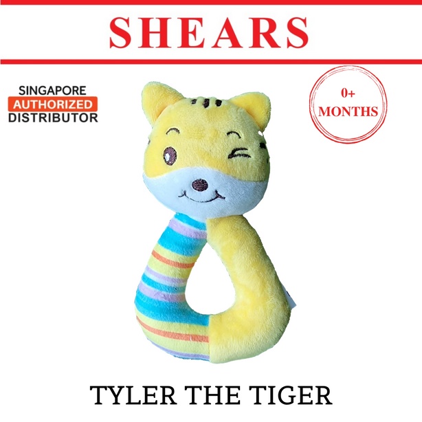 Shears Baby Toy Toddler Ring Rattle Savanna Series Tyler the Tiger