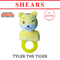 Shears Baby Soft Toy Toddler Teether Toy Savanna Series Tyler the Tiger