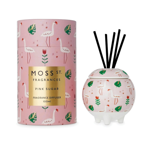 Moss St. Fragrances Ceramics Collection Mini Diffuser - Pink Sugar (100ml)
