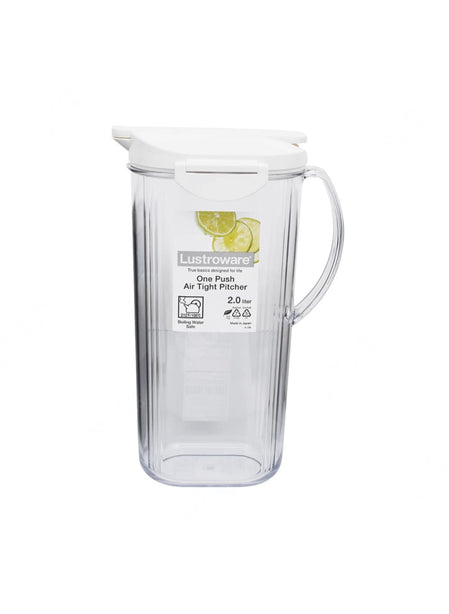 Lustroware Water Pitcher-2L ( White Clear)