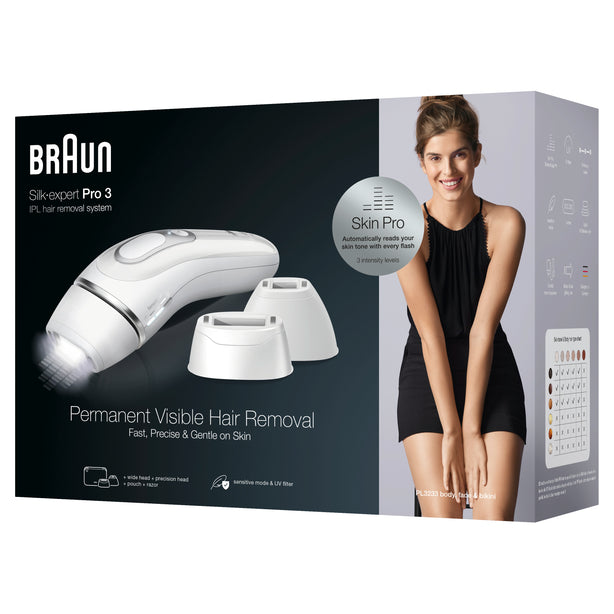Braun Silk¬∑expert Pro 3 ‚Äì PL3233 Women‚Äôs IPL, At-Home Permanent Visible Hair Removal.
