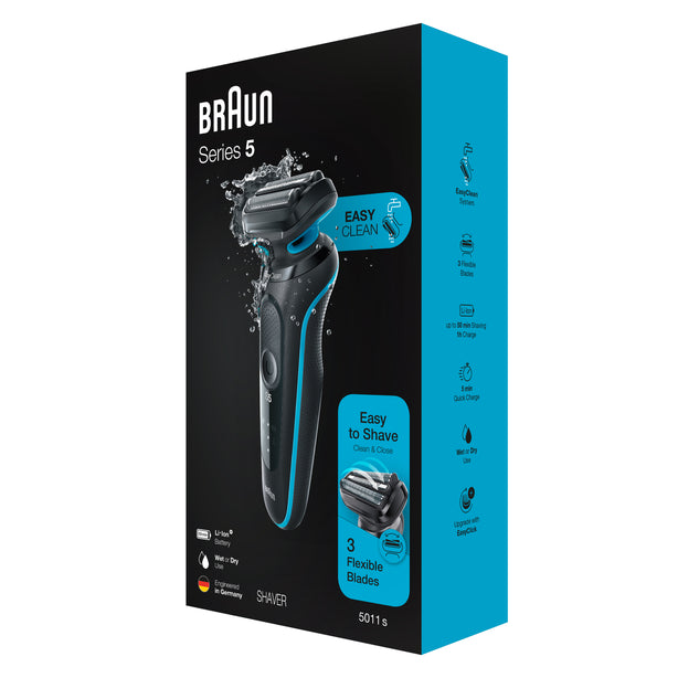Braun Series 5 51-M1000s Electric Shaver, Wet & Dry, Rechargeable, Cordless Foil Shaver, Mint.