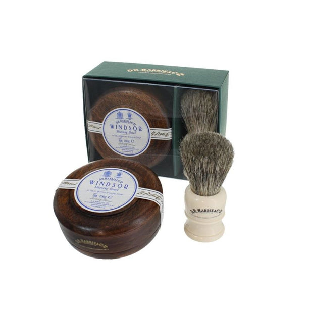 D.R. Harris Windsor Shaving Gift Set in Mahogany Bowl