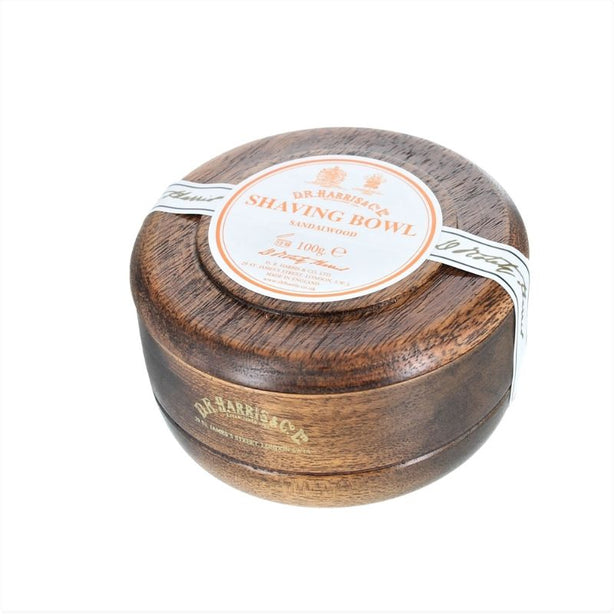 D.R. Harris Sandalwood Shaving Soap in Mahogany Bowl 100g