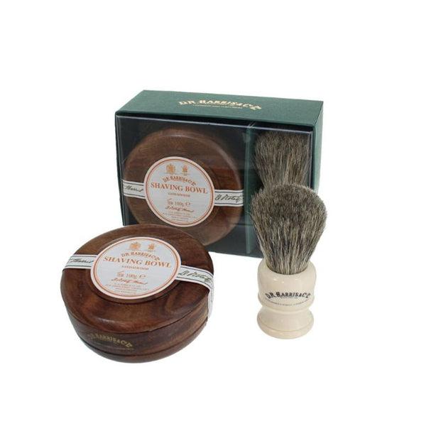 D.R. Harris Sandalwood Shaving Gift Set in Mahogany Bowl