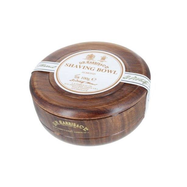D.R. Harris Almond Shaving Soap in Mahogany Bowl 100g