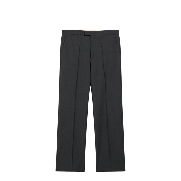 Gray Wool-Blend Pants