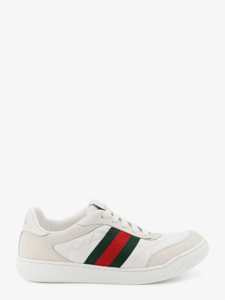 Gucci Screener sneakers in nylon with side Web detail - White