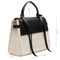 X Nihilo Bank Leather Handbag Work Bag Canvas Black