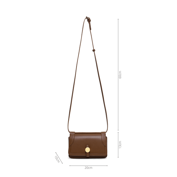 X Nihilo Soleste Continental Leather Crossbody Belt Bag Dark Brown