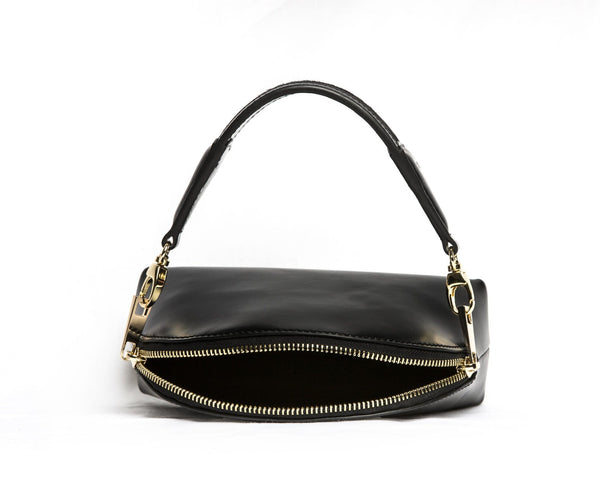 X Nihilo Stella Leather Clutch Pouch Black
