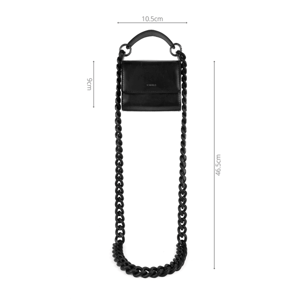 X Nihilo Tranquil Leather Crossbody Belt Bag Black