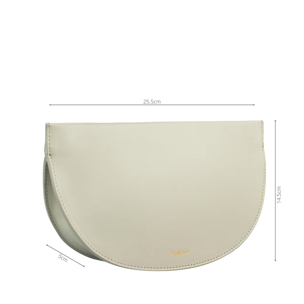 X Nihilo Debby Leather Clutch Pouch Taupe
