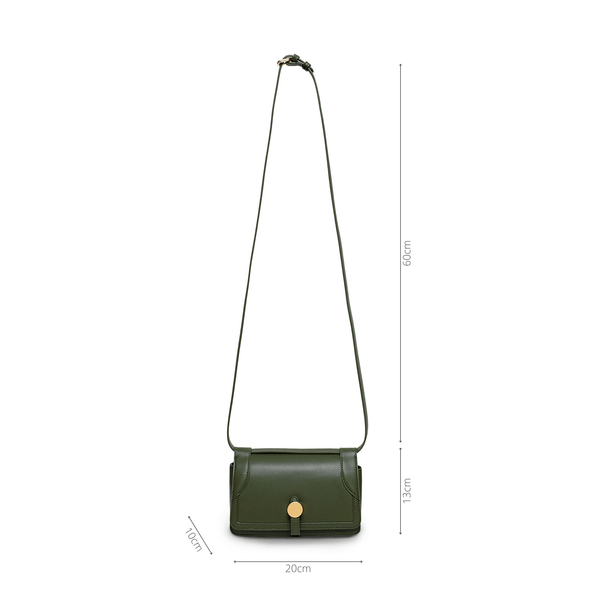 X Nihilo Soleste Continental Leather Crossbody Belt Bag Olive