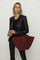 X Nihilo Fifth Avenue Leather Handbag Tote Canvas Burgundy