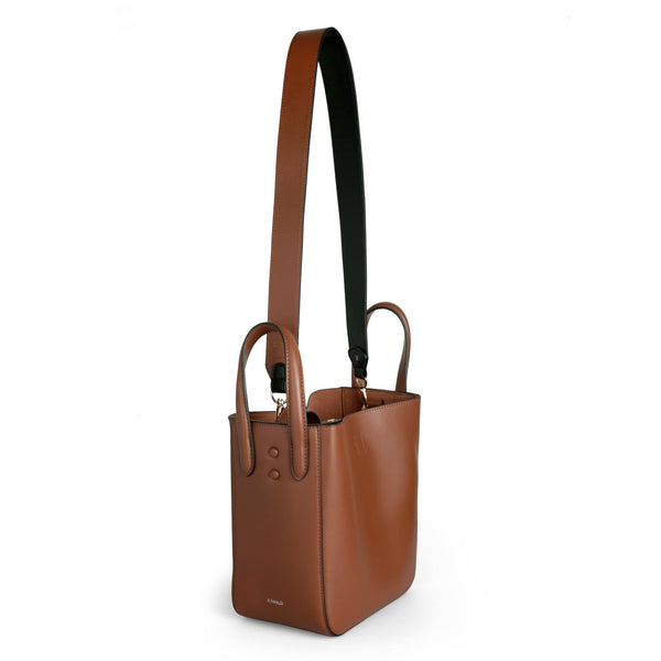 X Nihilo Bag Shoulder Strap Leather Black Tan