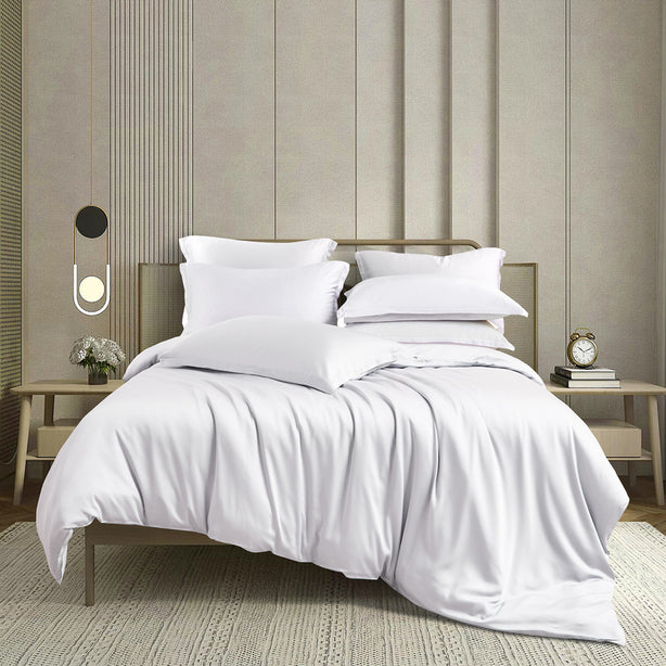 Eliott White Fitted Sheet Set 100% Bamboo