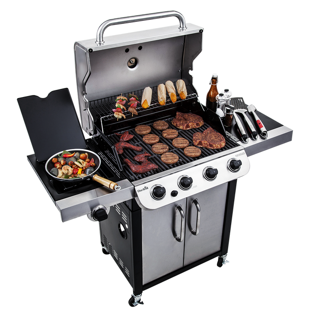 Char-Broil Performance CV 4-Burner Gas BBQ Grill W/Side Burner