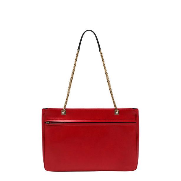 Viva Superstar Medium Nappa Leather Shopping Bag - Red/Black