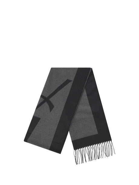 Saint Laurent Cassandre Scarf - Graphite/Dark Grey