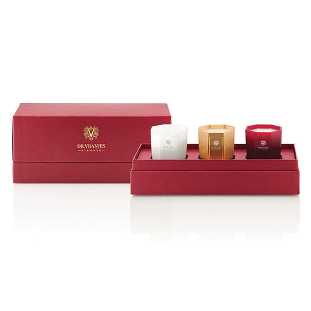 Dr. Vranjes 80g Candle Trio Gift Box - Rosso Nobile, Oud Nobile + Ginger Lime