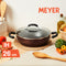 Meyer Ih Nonstick 26Cm Covered Kadai/Wok - Merlot