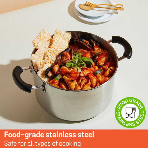 Meyer Ih Stainless Steel 24Cm | 6.2L Stockpot With Glass Lid