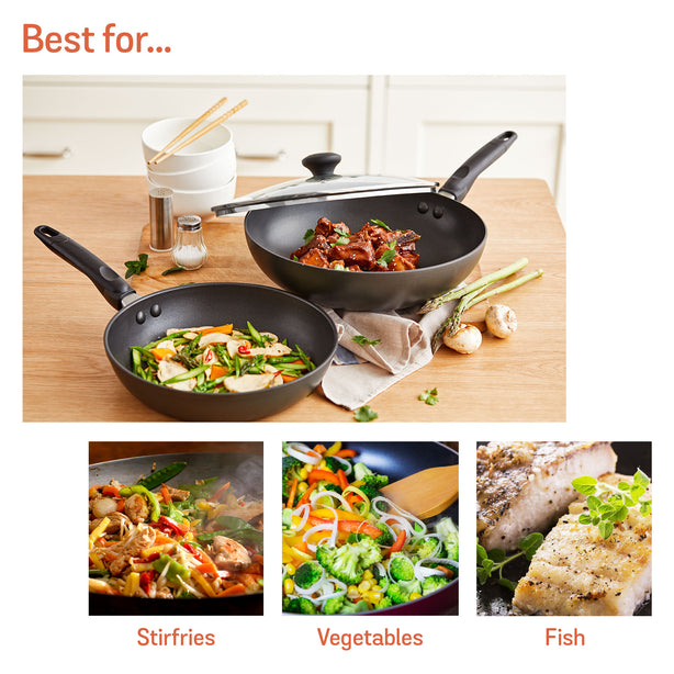[Meyer] Ih Nonstick 30cm | Stirfry With Lid - Cook'N Look