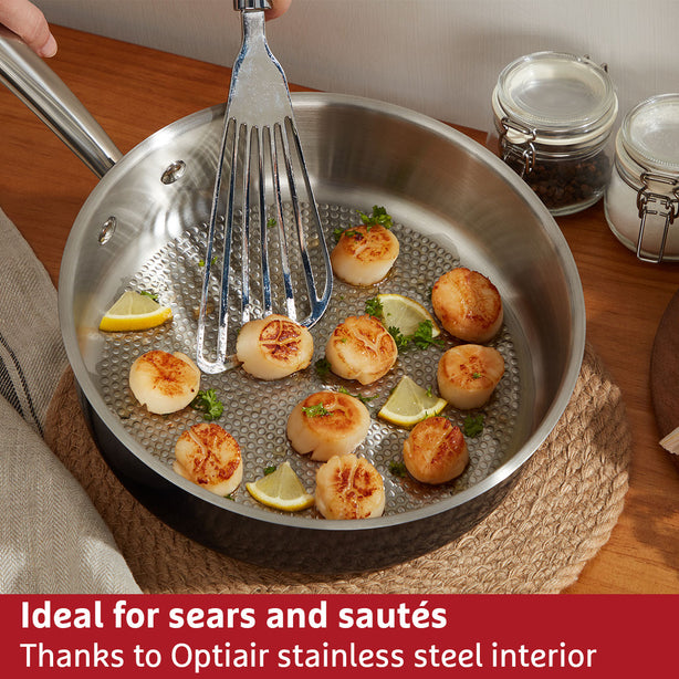 [Prestige] Ih Stainless Steel 24Cm Covered Sautepan - Optisteel